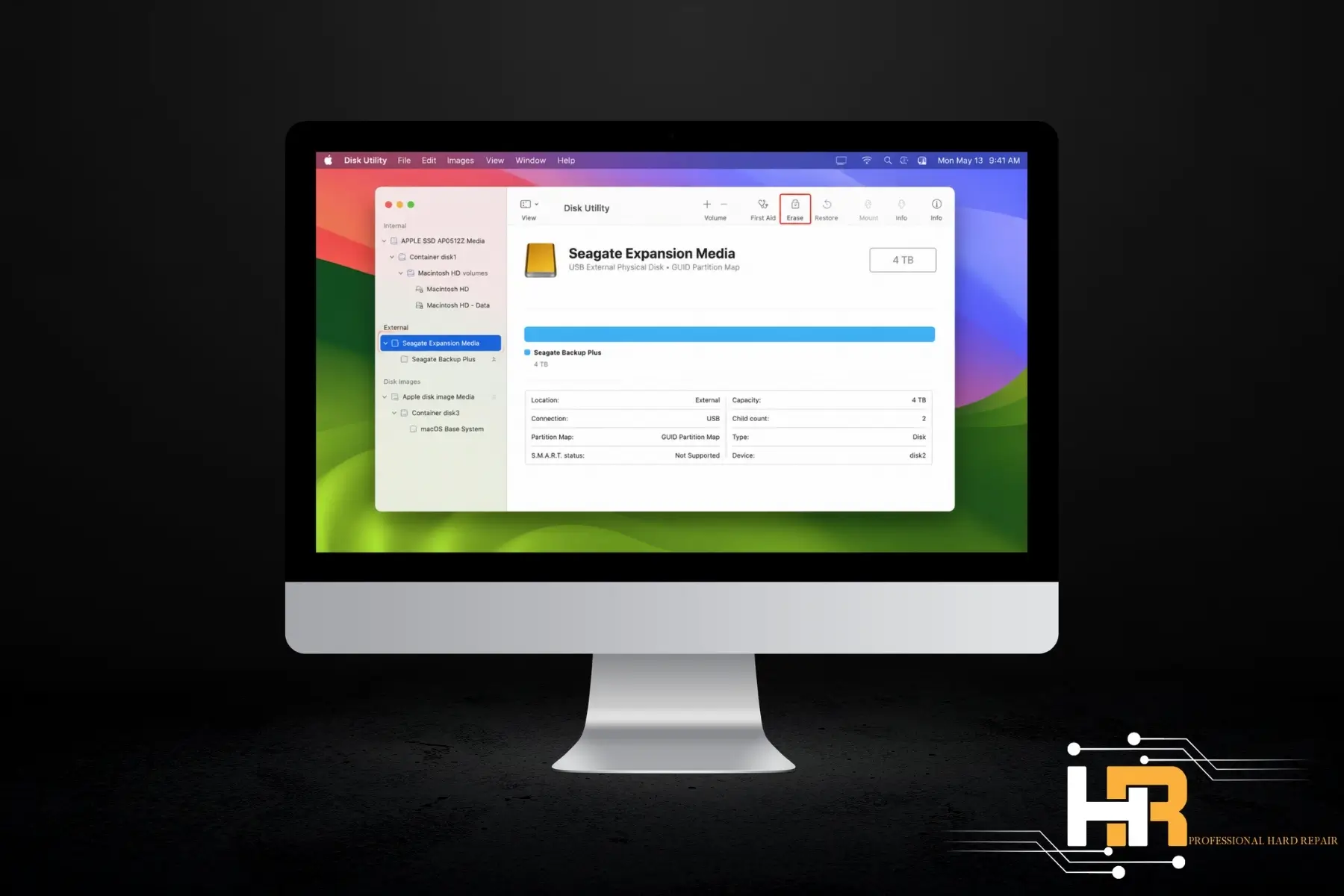آموزش فرمت کردن هارد اکسترنال در Disk Utility