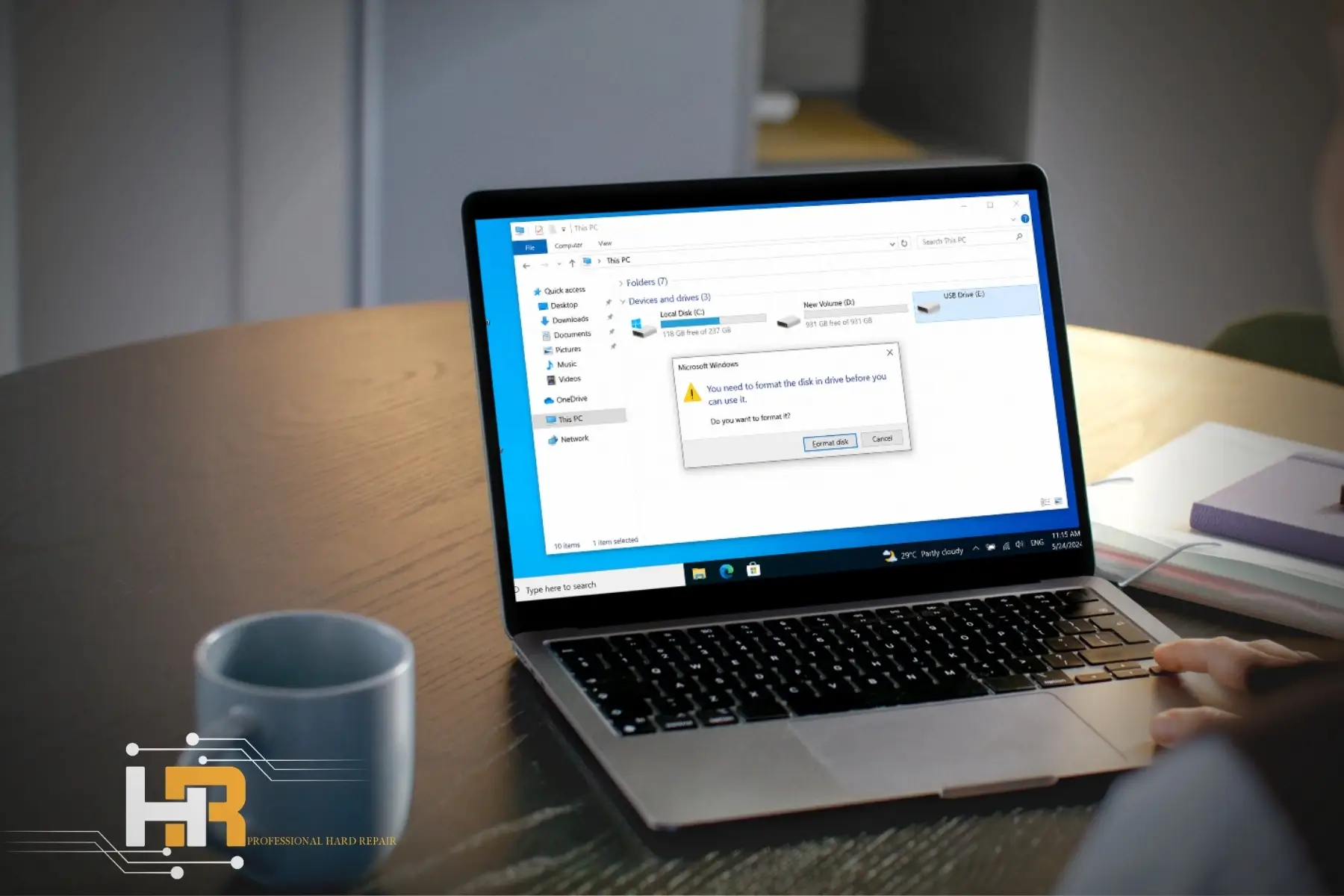 فرمت شدن هارد بعد از اتصال به تلویزیون