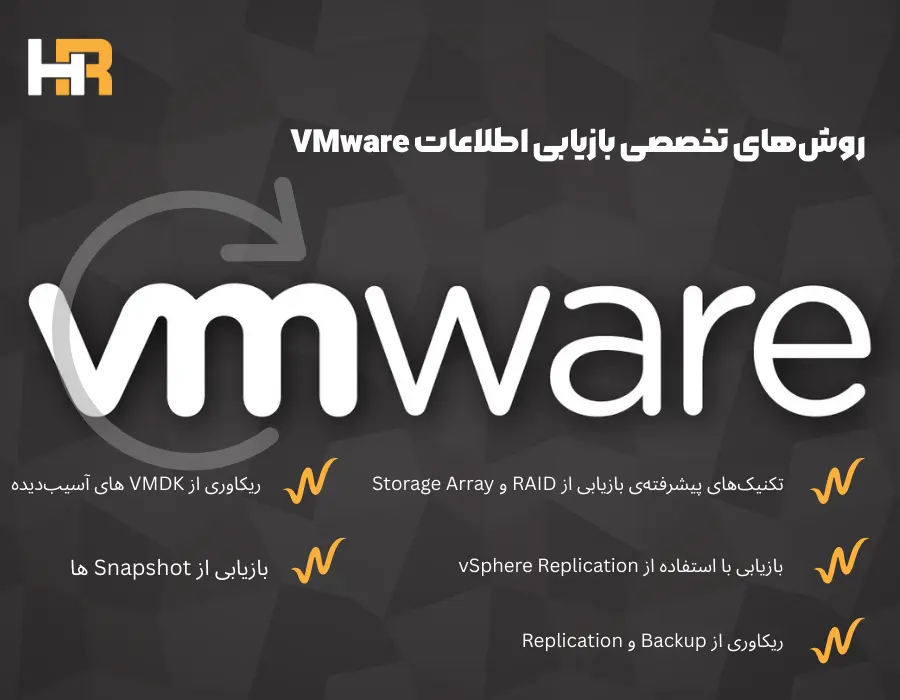 روش‌های تخصصی بازیابی اطلاعات VMware