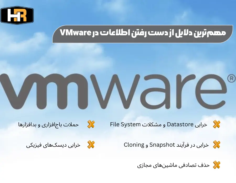 مهم‌ترین دلایل از دست رفتن اطلاعات در VMware