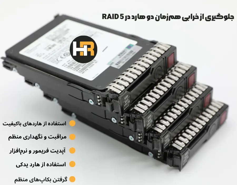جلوگیری از خرابی هم‌زمان دو هارد در RAID 5 و روش ریکاوری از RAID