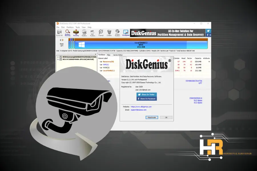 نرم افزار Disk genius