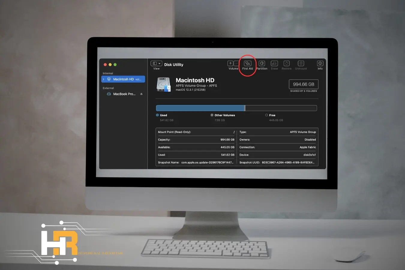 رفع بدسکتور هارد اکسترنال با استفاده از Disk Utility در مک